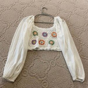 Aerie White Crop Top